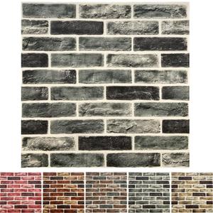 10-Pack 52 Sq.Ft 3D Wall Panels Peel and Stick 3D Faux Brick Wallpaper Peel and Stick Grey Faux Stone Wall Panel Foam Brick Self-Adhesive 3D Wallpaper
