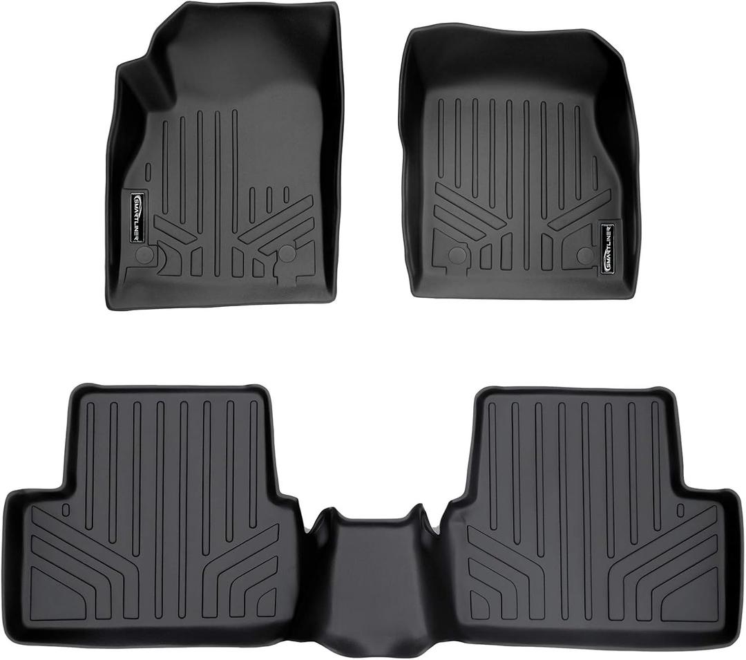 SMARTLINER Custom Fit Floor Mats 2 Row Liner Set for 2011-2015 Chevrolet Cruze