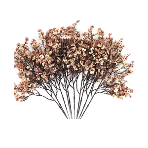 Babys Breath Silk Artificial Flowers Bulk 20pcs for Fall Decor Fake flower bouquet Bulk for Home Kitchen Indoor Bouquet Floral Arrangement Table Centerpieces Party Decor(Beige Brown 20pcs)