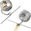 2 1/4" Locking Diesel Fuel Cap Compatible with Ford 650/750, Reefer Trailer, International MD Semi Trucks, 2pcs Fuel Tank Cover Replace# FTA-C02 FTA-N-04 FTA-N6-16 FTA-N-73