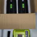 2-Pack 6.0Ah Replacement for Ryobi 40V Battery & OP401 Charger Kit, 40 Volt Lithium Ion Battery Compatible with OP4026 OP40261 OP4050 OP4040 OP40401 OP40601 OP40201 RY40180 