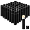 Fuyoooo 50 Pcs 5g Paperboard Lip Balm Tubes Empty Cardboard Lipstick Tubes Deodorant Sticks Empty Refillable Gloss Perfume Container for DIY for Lipstick, Gloss, Deodorant, Solid Perfume, Black