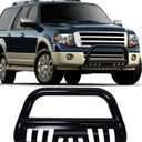 Bull Bar Front Bumper Grille Guard Replacement for 2004-2025 Ford F150, Heavy Duty 3" Steel Tube Pickup Truck Brush Push Bull Bar Skid Plate Fit for 2003-2017 Ford Expedition- Black