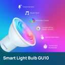 Linkind Matter GU10 Smart Light Bulbs, MR16 GU10 LED Bulbs, 4Pack | Work with Alexa/Apple/Google Home, Warm & Daylight White(1800K-6500K), Music Sync & Light Shows, 40W 470LM Color Changing