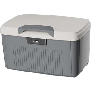 Large Security Box with Passcode Lock Function, Grey (Gray)