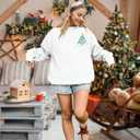 VILOVE Christmas Nurse Sweatshirt Women In My Merry Nurse Era Pullover Nurse Life Shirt Christmas Crewneck Long Sleeve Tops (White, XXL)