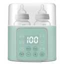 Baby Bottle Warmer 9-in-1 Multifuntion Breast Milk Warmer, Fast Baby Food Heater and Defrost Warmer with Timer for Twins, LCD Display Accurate Temperature Adjustment, 24H Constant Mode-Green