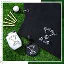 2 x 3 Pcs Golf Gifts for Dad Men Husband Best Dad by Par Accessories Set Kit Include 12 oz Tumbler Tee Holder with Wood Golf Tee and Black Towel for Thanksgiving Day Christmas Birthday Gifts