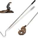 Snake Hook, Stainless Steel Extensible snake grabber tool, 33 inch Sturdy snake Catcher Handling Stick Trap Tool Tong for Herpetologists, Wildlife control personnel, Wranglers, Removal Experts