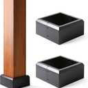 4''x4''Actual 3.5''x3.5'' Deck Post Base Cover Decorative Post Skirt Trim Aluminum Split, 2Pack