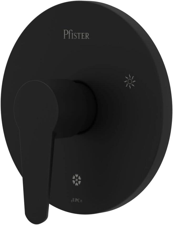 Pfister R89040B Pfirst Modern Valve Only Trim in Matte Black (1 Pack)