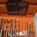 8Pcs Screw Extractor and Left Hand Drill Bits Set, Easy Out Screw Extractor Set, Broken Bolt Extractor Kit Bolt Remover, Reverse Cobalt HSS Steel Drill Bit for Remove Stripped Screws and Broken Bolts