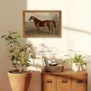 Gold Framed Wall Art Vintage Horse Canvas Art Farmhouse Animals Picture Wall Decor Antique Prints Rustic Paintings Country Artwork for Bedroom Bathroom Living Room 16x24 Inch