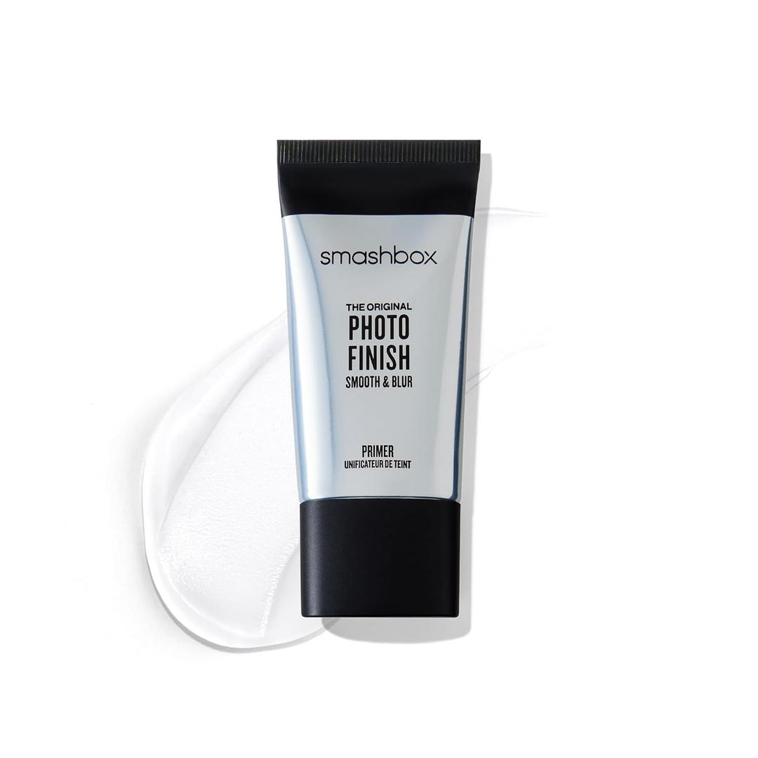 Smashbox The Original Photo Finish Smooth & Blur Makeup Primer | Instantly Smooths and Blurs Fine Lines and Pores | Vitamins A + E, Original Photo Finish, Travel Size, 0.34 Fl Oz