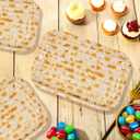 50Pcs Passover Matzah Party Plates 10" x 6.5" Passover Seder Paper Plates Disposable Pesach Matzo Themed Plate for Kids Adults Seder Festival Holiday Party Decoration