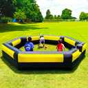 OZIS Gaga Ball Pit Inflatable 15FT with Built-in Blower, Portable Gaga Pit for Indoor Outdoor School Family Activities Easy to Setup (Black & Yellow)