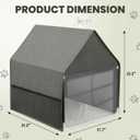 Yeebeny Cat Litter Box Cover, Enclosed Cat Potty Cat Litter Box Cover, Open Curtain for Easy Access to The Top Closed Cover, Removable for Easy Cleaning and Care(Gray)