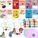 Fancy Land 30 Pack Valentines Cards Classroom Kids Hockey Valentines Day Cards with Keychains Valentine Gift Set Exchange Boys Girls Goody Bag Favors Ice Hockey