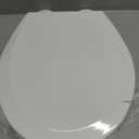 Bemis 500EC Durable Wood Toilet Seat with Easy Clean Hinges, Made in USA, Round, White