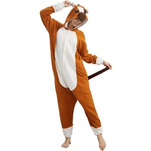 Adult Animal Onesie Pajamas Halloween Cosplay Costume Sleepwear for Women and Men (Large, Brown Horse)