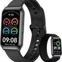 Smart Watches for Women Men,7 Day+ Battery,Aluminium Case with Blood Oxygen/Heart Rate/Step Counter/Calories,Activity Sleep Tracker,IP68 Smart Pedometer Watch for Android&iOS Black