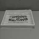 Christmas Movie Night Supplies Snack Trays with Handles Reusable Wooden Gift Basket for Theater Popcorn Bucket Bowl Box Container Family Room Xmas Decor(White,Classic Movie Night)