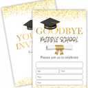 2025 graduation party invitations - 20 Graduation Invitation Letters with Envelopes, Gold Dots Fill in style invitation cards, For High School & College Grad Party celebrate Supplies - A07