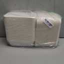 24 oz Disposable Food Containers with Lids 50 Pack Sugarcane Pulp Food Prep Containers Biodegradable Lunch Take out Box Compostable and Microwave Safe for Meal Prep (White)