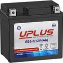 UPLUS YTX5L-BS ATV Motorcycle Battery, EB5-3 Maintenance Free 12V 4Ah SLA Batteries Scooter AGM Battery, Replacement for GTX5L-BS, ETX5L-BS, CTX5L-BS, BTX5L-BS, PTX5L-BS, AGM12-5, YTZ5S-BS