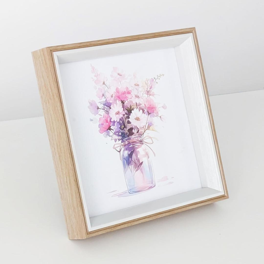 6x6 Square Wheat Resin Picture Frame with Plexiglass