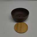 UPKOCH Ceramic Succulent Plant Pots Large Round Planter Bowl with Drainage and Wood Tray for Plants