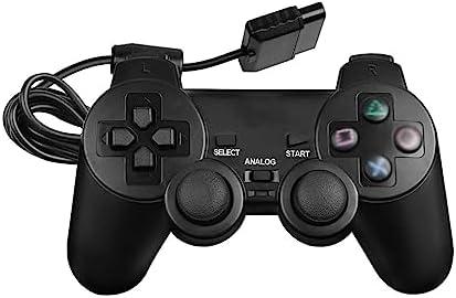 Finera Wired Gaming Controller for PS2 Console, Double Shock Vibration Video Game Controller Compatible with PS2, Joystick Gamepad with 1.8M Cable