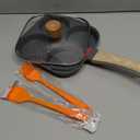 AHFLRTO 4 Cup Egg Pans Nonstick, Aluminum Omelette Pan with Lid, Healthy Egg Skillet for Eggs, Pancakes, Crepes, Sandwiches, Compatible with Gas Stove & Induction Cooktop