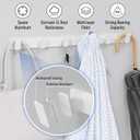 Coat Hook Wall Rack Hanger - White Coat Rack with 6 Hooks Wall Hooks for Hanging Hat Key Bag Towel Wall Mount Coat Holder