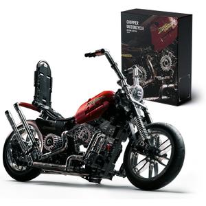 Nifeliz Chopper Motorcycle Building Set for Adults, Classic Vintage Motorbike Model Toy for Display, Collectible Gift for Motorcycle Fans (NF10308, 572 PCS)