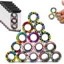 18Pcs Magnetic Rings Fidget Toys Spinner Set Valentines Day Easter Basket Stuffers for Kids Party Favors,Finger Magnet Rings Endless Hours of Fun ADHD Stress Relief Fidget Spinners for Birthday Adults