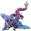 Dxldfks 3D Printed Dragon with Wings, 9" Articulated Winged Dragon for Home Office Decor Executive Desk Toys, Red Yellow Blue