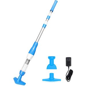 3 in 1 Cordless Rechargeable Pool Vacuum, Handheld Pool Cleaner Ideal for Spas, Hot Tubs and Small Pools for Sand and Debris 2025 New (light blue)