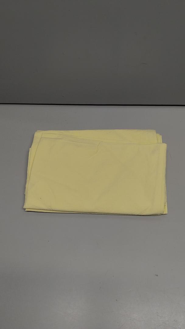 JIYUAN Standard Size Pillowcases, Set of 2-100% Washed Cotton with Envelope Closure, Linen-Like Textured, Soft, Breathable & Durable for All Seasons,Solid Light Yellow