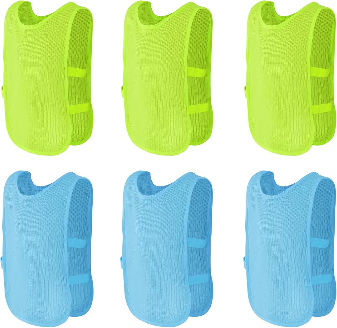 baotongle 6 Pack Pennies Scrimmage Training Vest for Soccer Scrimmage Vest Practice Jersey for Adult Youth