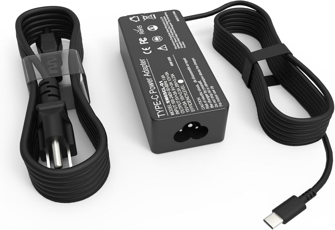 65W USB C Laptop Charger Compatible with Dell Latitude 5320 7320 5440 5540 7440 5430 5530 7430 5420 7420 5520 7400 7410 7390 7330 9430, Type C AC Adapter Power Cord