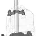 Backpack Trolley, Wheeled Cart Aluminum Alloy, Folding Trolley Cart for Schoolbag, 6 Wheels Luggage Cart