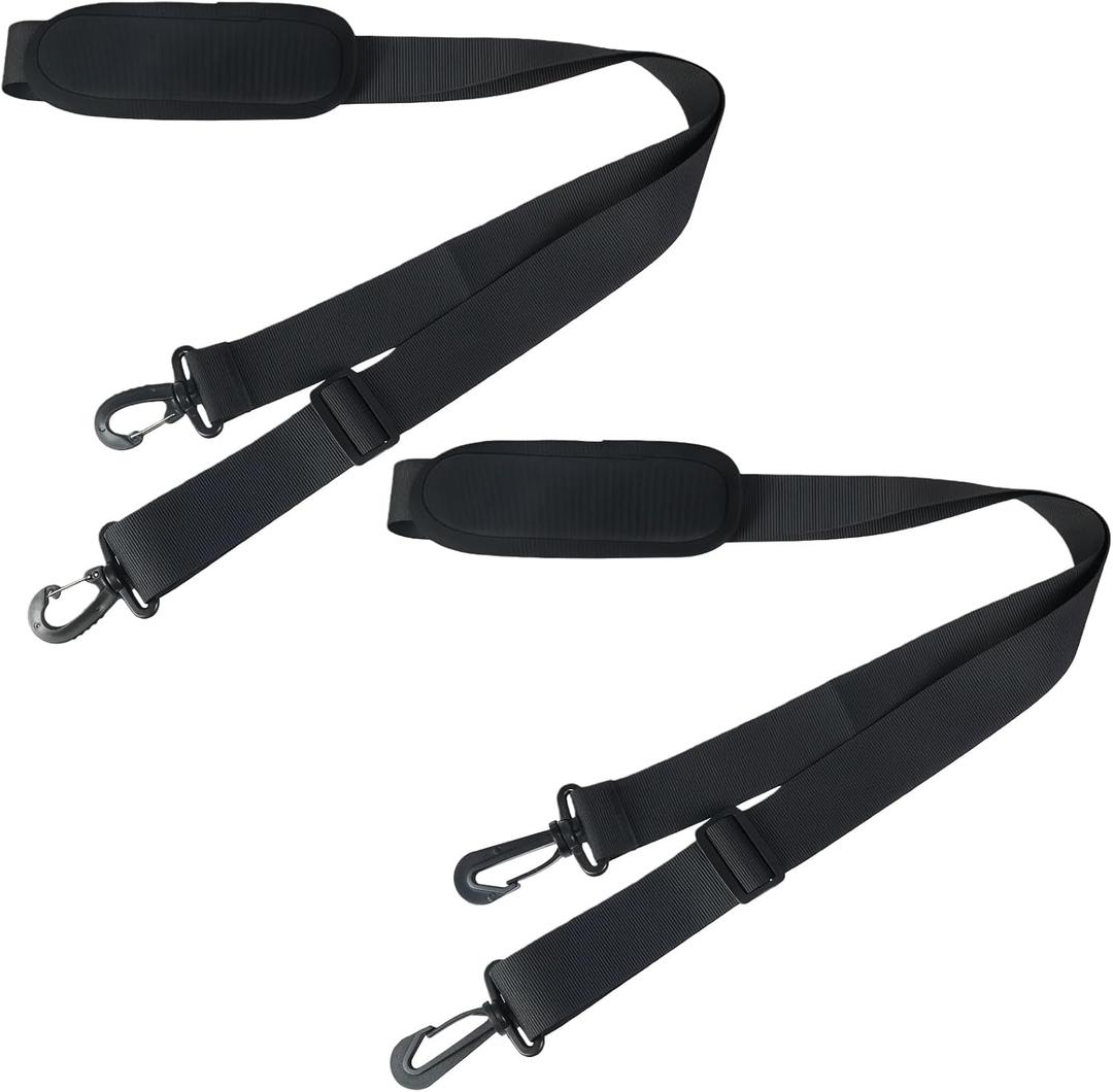 2 Packs 64.9" Shoulder Strap Compatible with Yeti Cooler, Adjustable Shoulder Strap, Nylon Webbing Material, Durable & BreathablePlastic Hooks & Metal Hooks