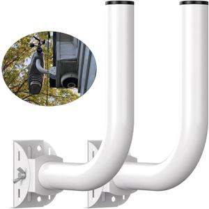 Universal Wireless Bridge Mount for Outdoor Antennas & Access Points  Adjustable Pole & Wall Bracket, Weatherproof, Sturdy Support for WiFi, CPE, Security Cameras  2 Pack