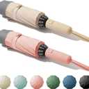 Damp away Compact Travel Umbrella, Portable Reverse Folding Car Umbrella, Large Windproof and Waterproof Inverted Umbrella, Automatic, 10 Ribs, 2PACK (KHAKI & PINK)