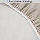 Round Plastic Table Cloth, with Soft Flannel Backing,100% Waterproof Round Vinyl Tablecloth with Elastic, Indoor/Outdoor Picnic Tablecloths. (Light Gray, Fits 40" - 44" Round Tables)