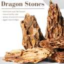 6.1-8.1 Inches Natural Dragon Stone, 6 PCS Large Aquarium Rocks for Aquascaping, Terrariums, Reptile Tanks & Aquarium Dcor
