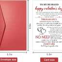 3 x Poem Love Card for Husband, Romantic Husband Valentines Day Card, Sweet Valentines Card for Husband from Wife