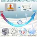 Cervical Pillow for Neck Pain Relief - Ergonomic Neck Pillow for Sleeping Contour Memory Foam Pillows for Neck Support, Orthopedic Bed Pillow for Side Back Stomach Sleepers