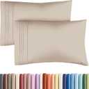 King Pillow Cases Set of 2 - Ultra Soft Hotel Quality Pillowcase Covers - Comfy, Cozy & Wrinkle Free - Shrinkage, Stain and Fade Resistant - Machine Washable Pillow Protectors - 2 Piece Set - Wheat